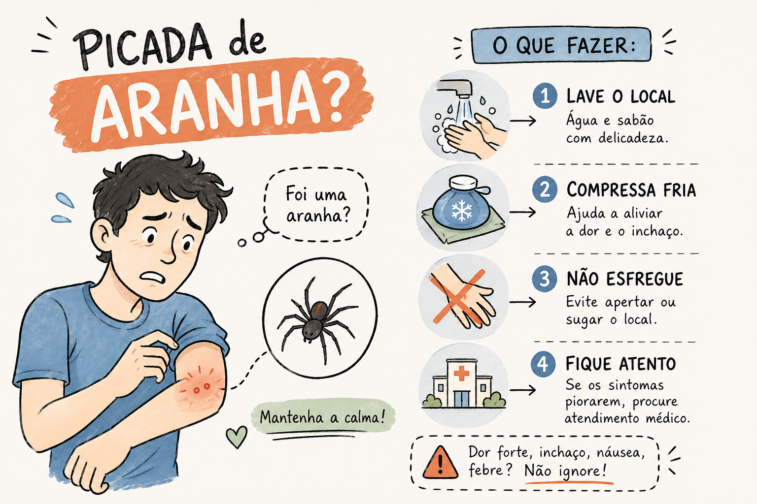 O Que Fazer em Caso de Picada de Aranha?