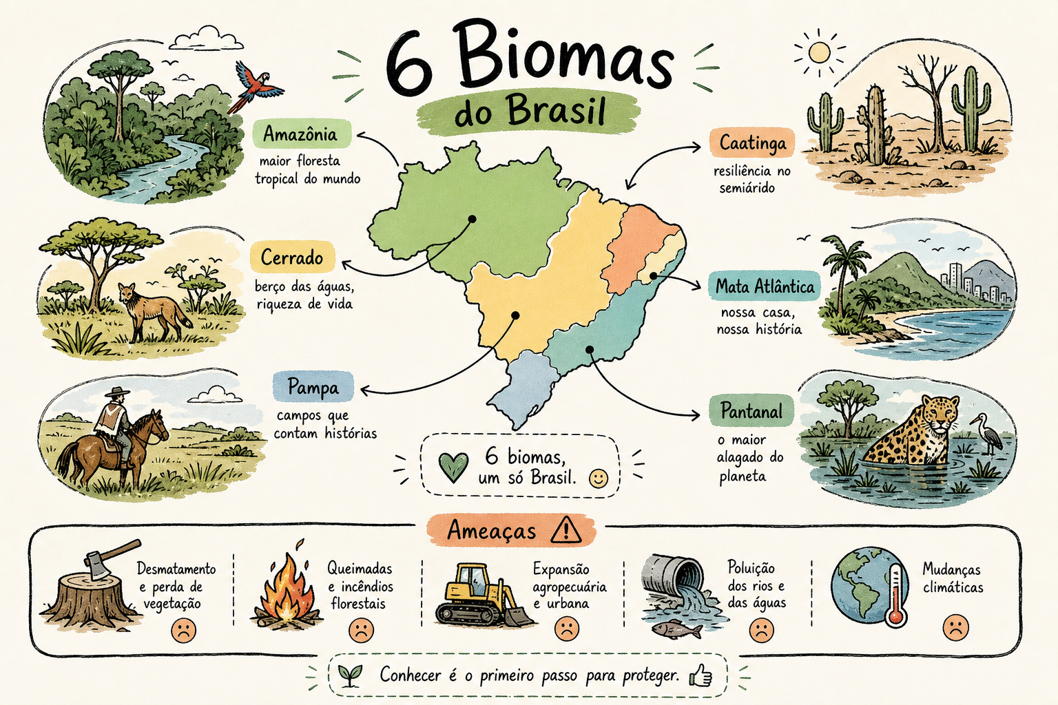 Os 6 biomas do Brasil: características e ameaças